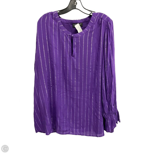 Top Long Sleeve By Lane Bryant In Purple, Size: 3x