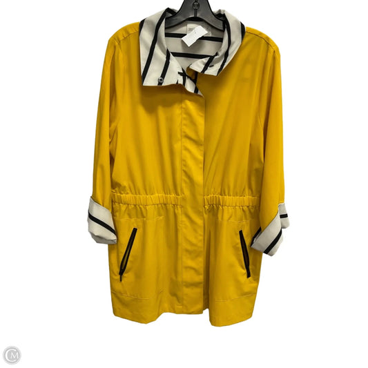 Jacket Windbreaker By Zenergy By Chicos In Yellow, Size: L
