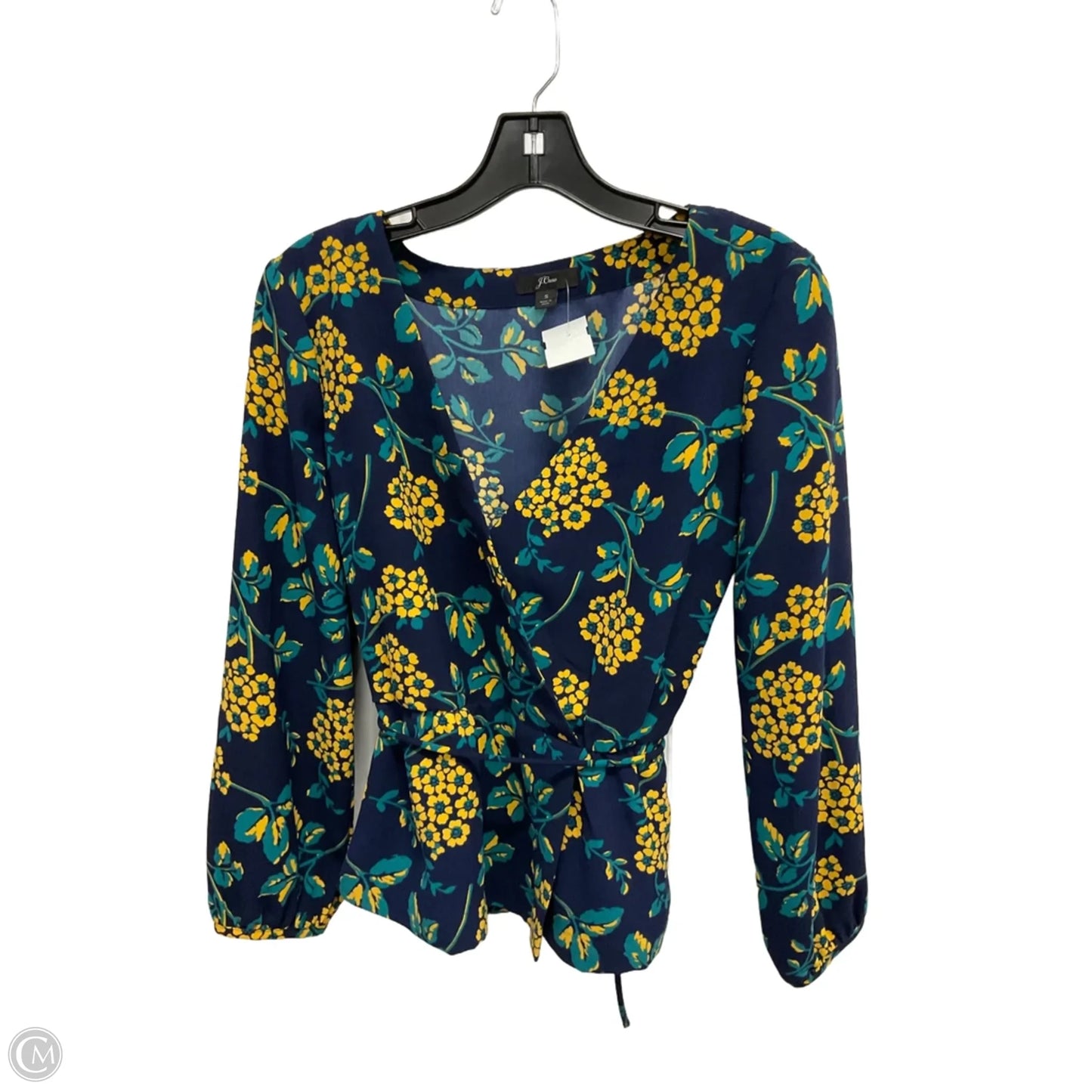 Blouse Long Sleeve By J. Crew In Floral Print, Size: S