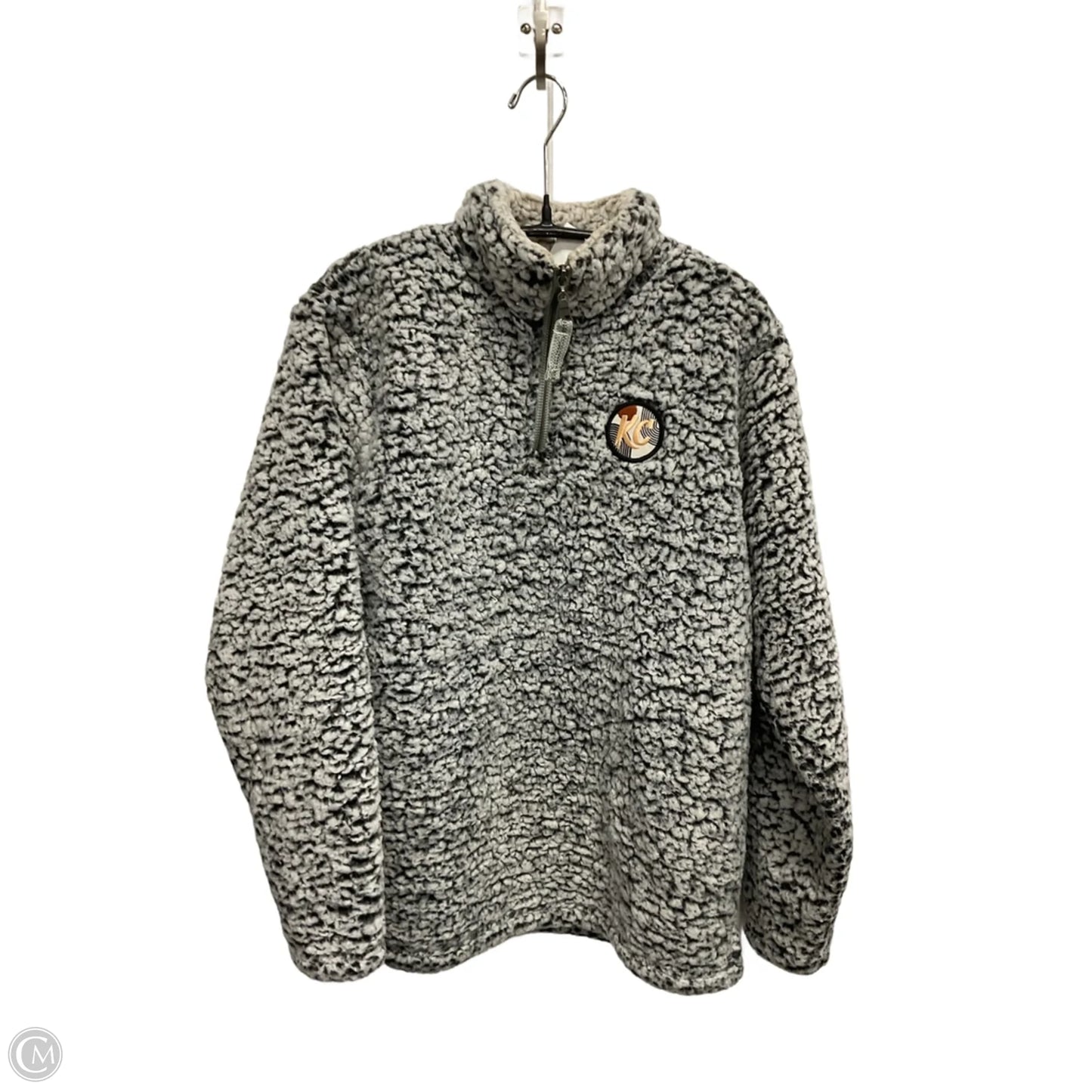 Jacket Faux Fur & Sherpa By Clothes Mentor In Grey, Size: S