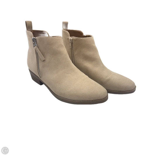 Boots Ankle Heels By Universal Thread In Beige, Size: 9