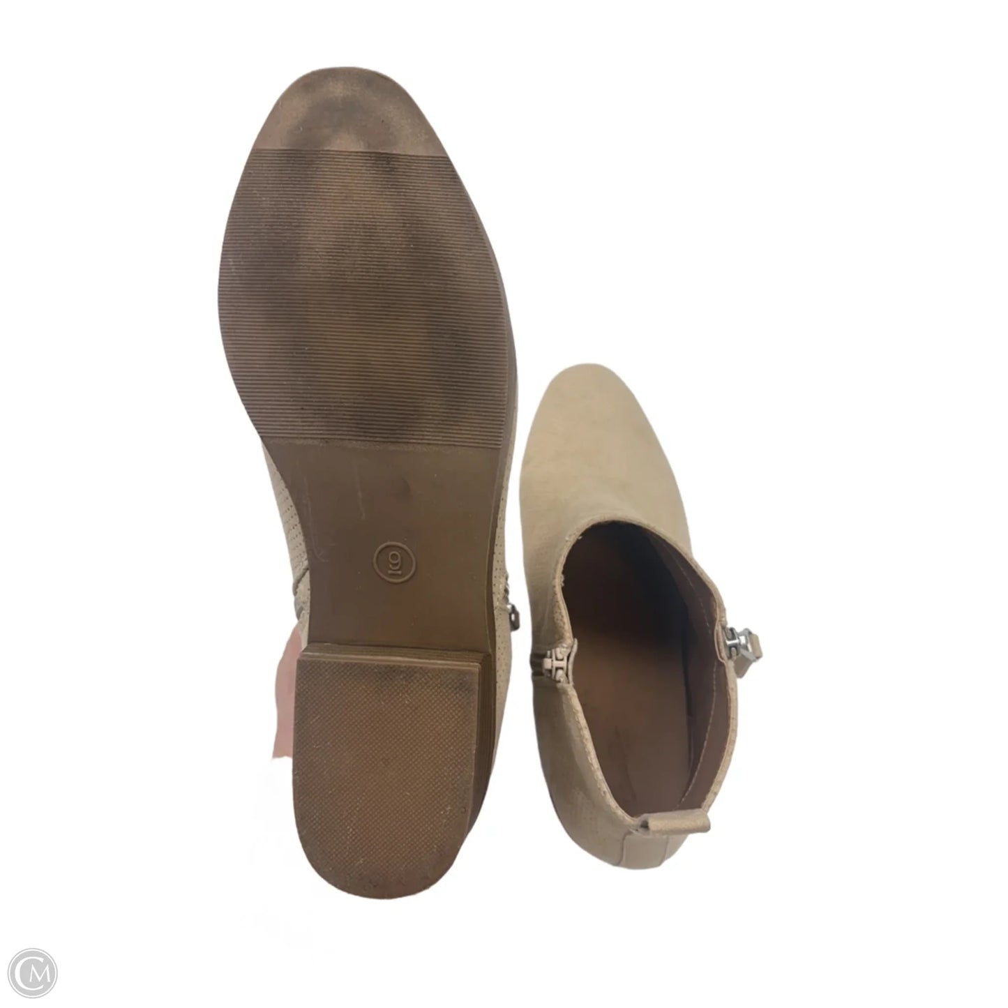 Boots Ankle Heels By Universal Thread In Beige, Size: 9