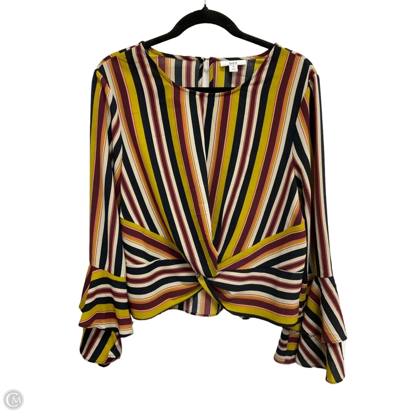 Top Long Sleeve By Bar Iii In Striped Pattern, Size: Xl