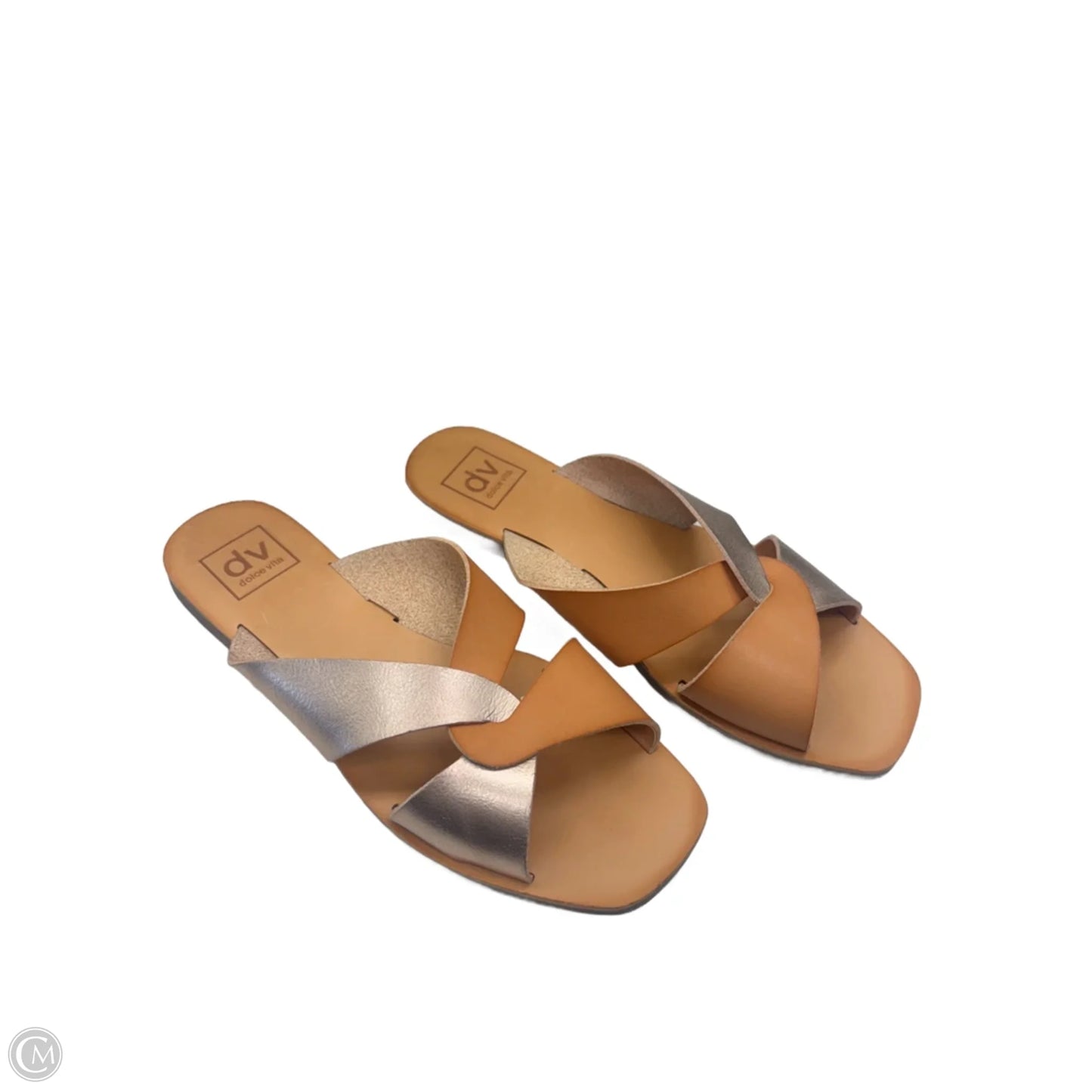 Sandals Flats By Dv In Bronze, Size: 8