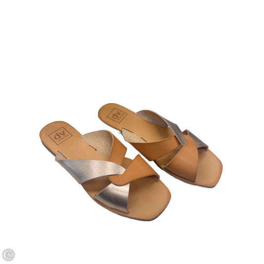 Sandals Flats By Dv In Bronze, Size: 8