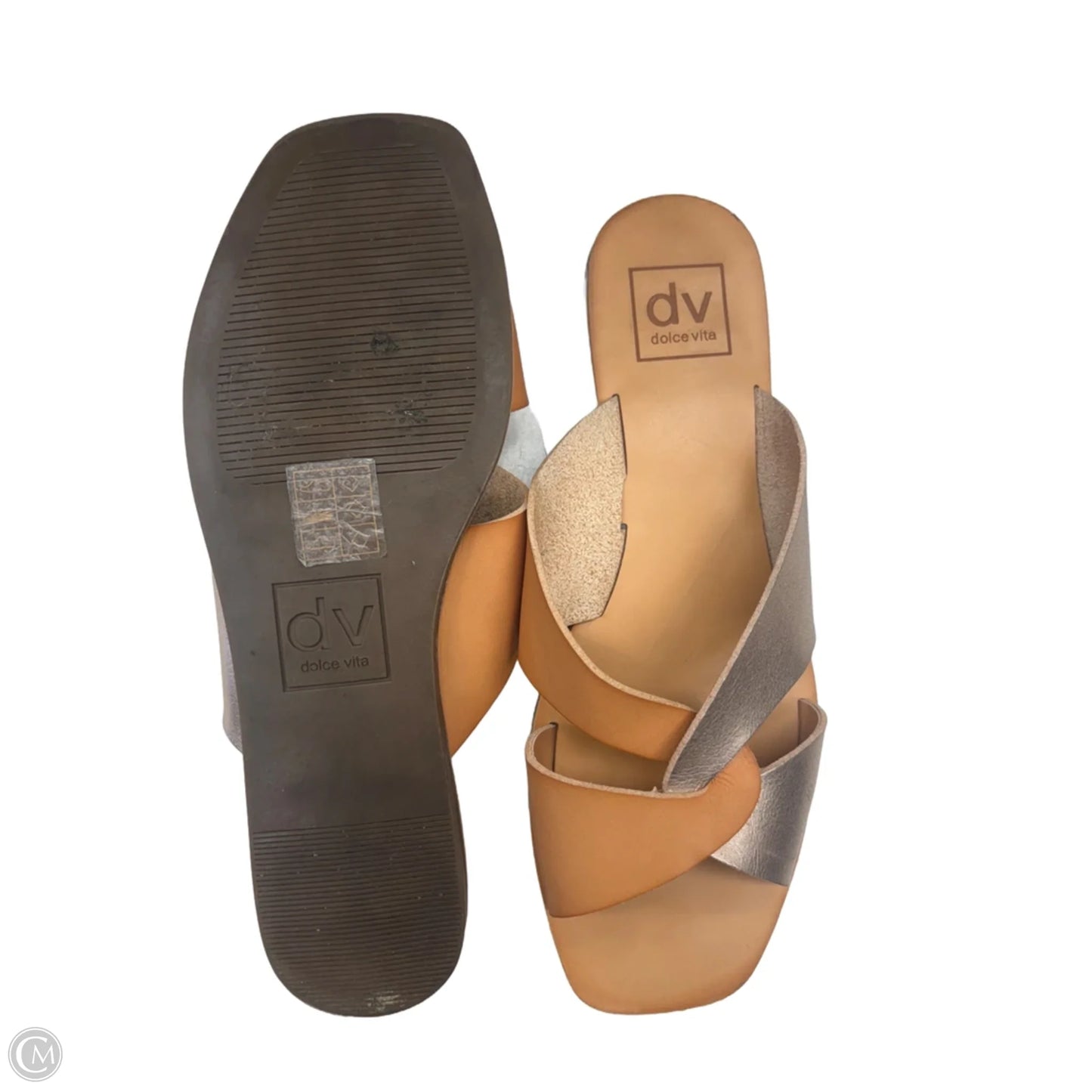 Sandals Flats By Dv In Bronze, Size: 8