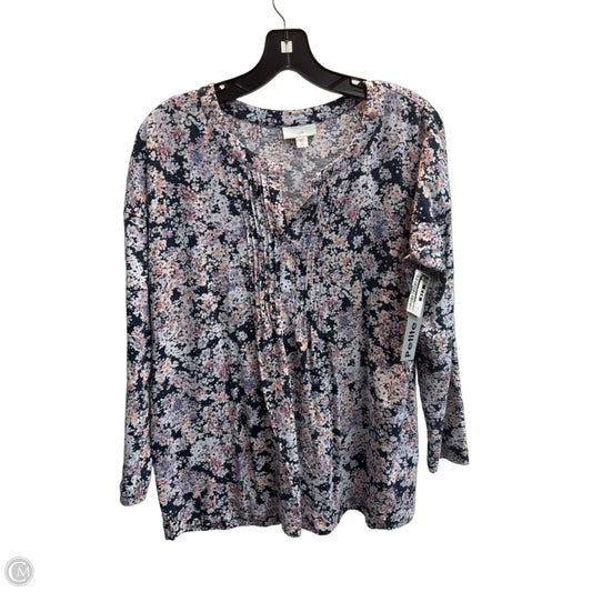 Top Long Sleeve By J. Jill In Floral Print, Size: Sp