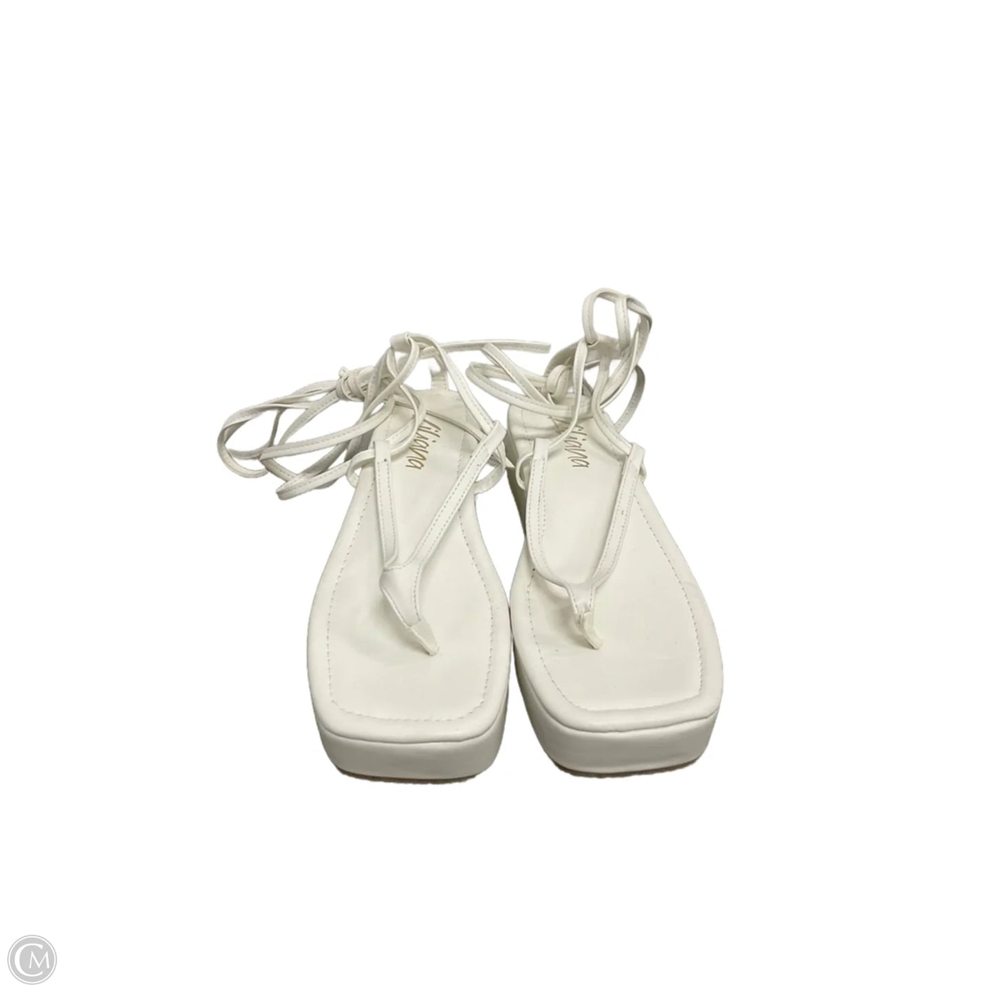 Sandals Heels Platform By Liliana In White, Size: 6