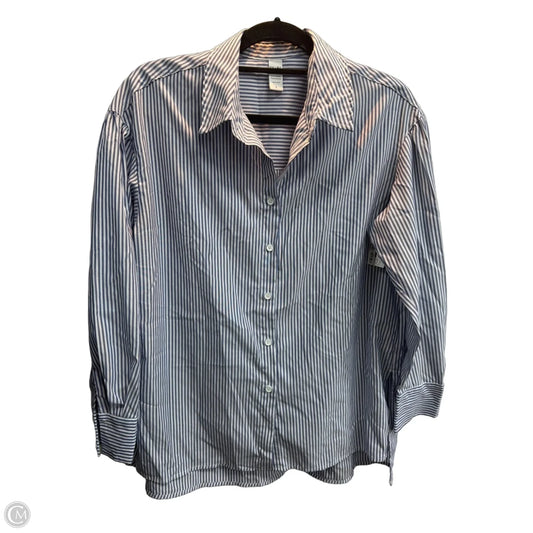 Top Long Sleeve By Exlura In Striped Pattern, Size: S