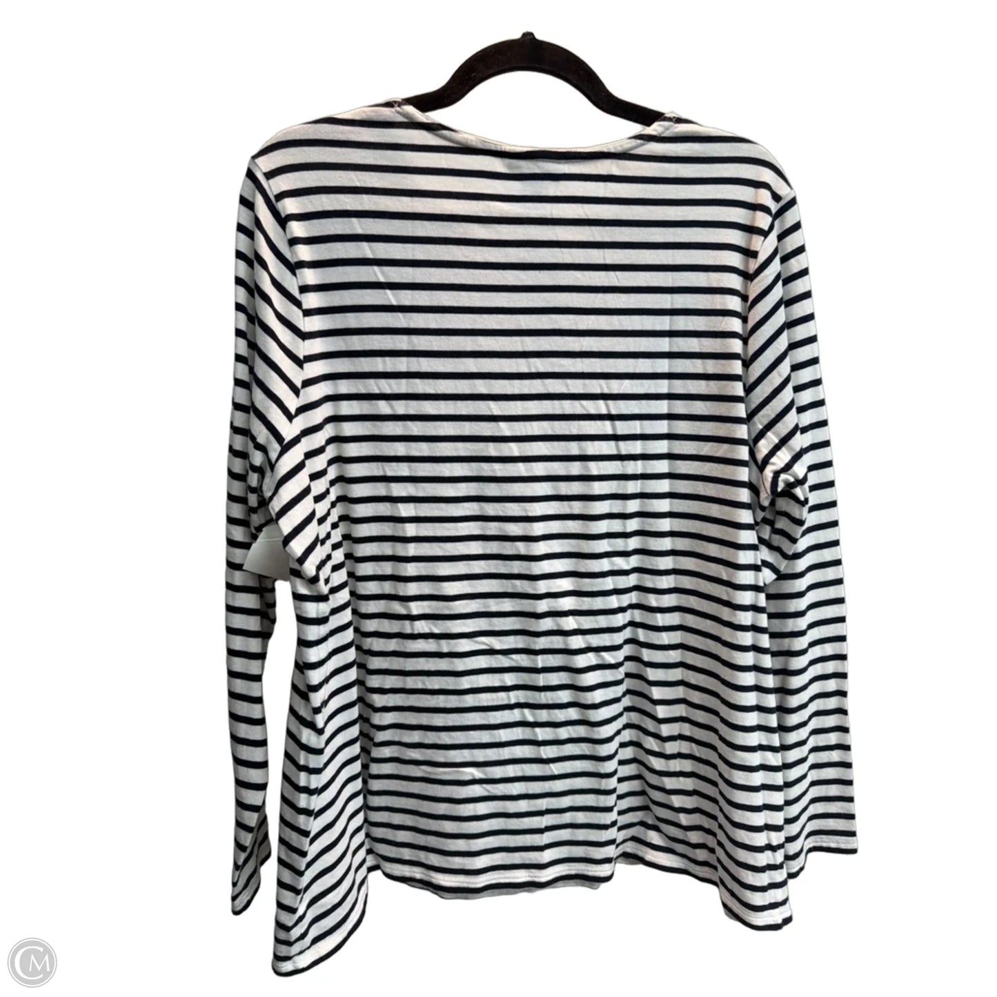 Top Long Sleeve Basic By J. Jill In Striped Pattern, Size: Xl