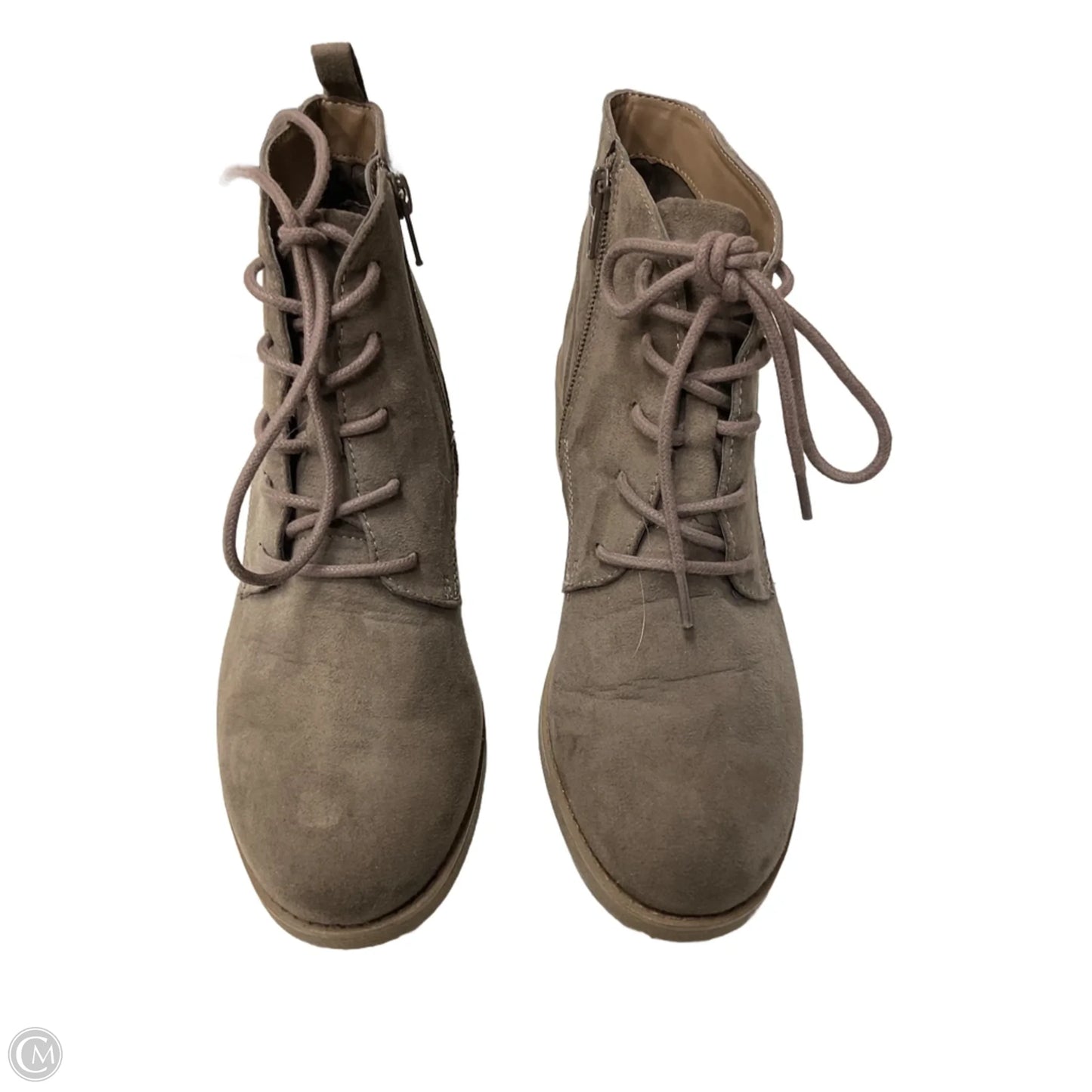 Boots Ankle Heels By Style And Company In Taupe, Size: 6.5