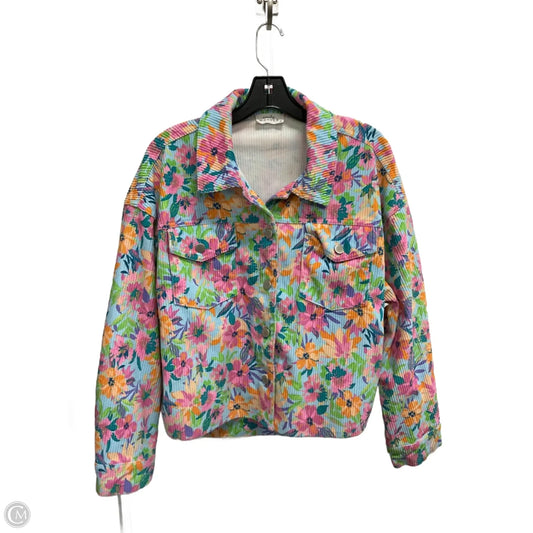 Jacket Denim By Emily Wonder In Floral Print, Size: M
