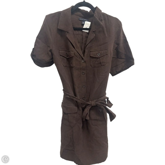 Dress Casual Midi By Banana Republic In Brown, Size: L