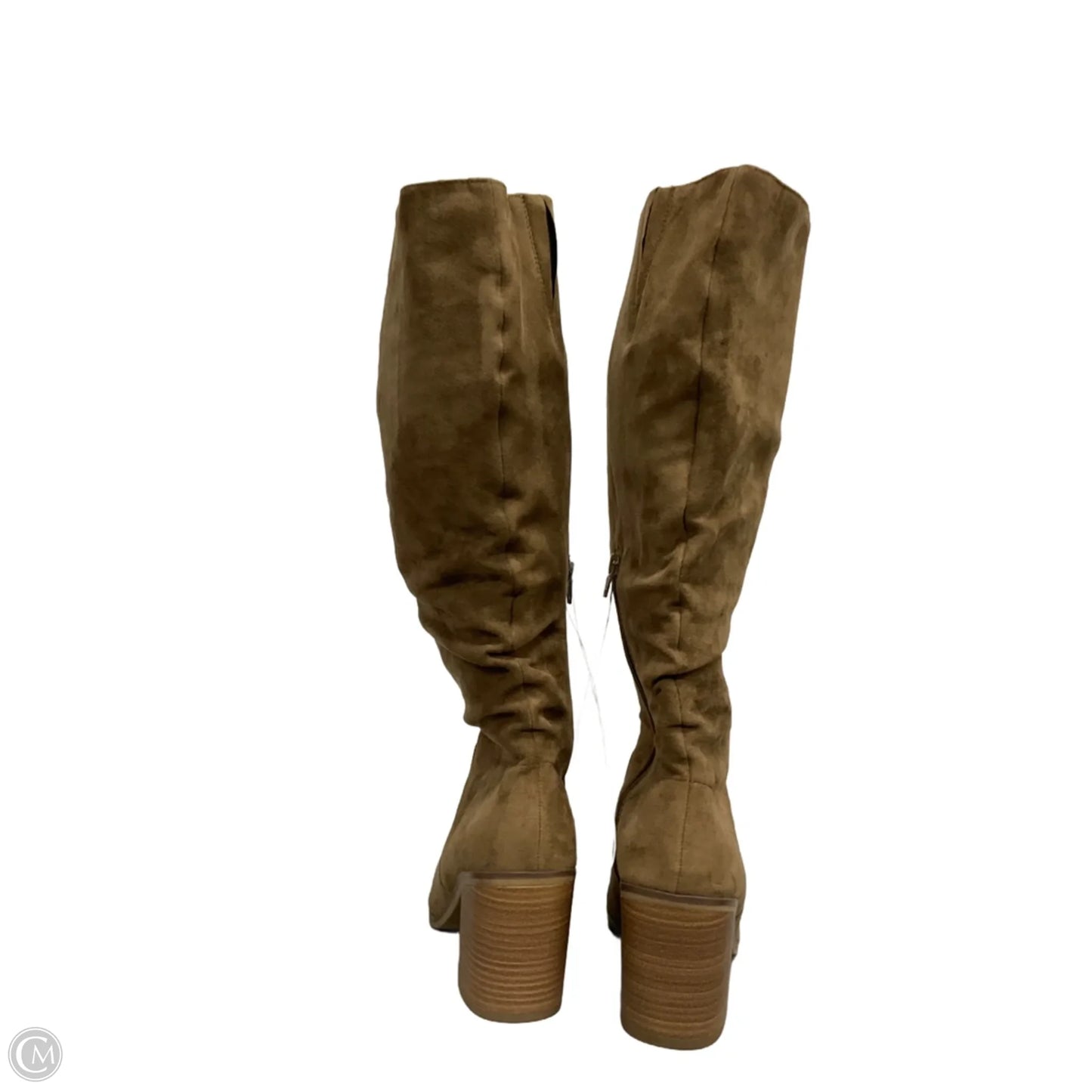 Boots Knee Heels By Universal Thread In Brown, Size: 9.5