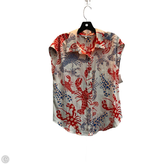 Top Sleeveless By Maison Damelie In Nautical Print, Size: S