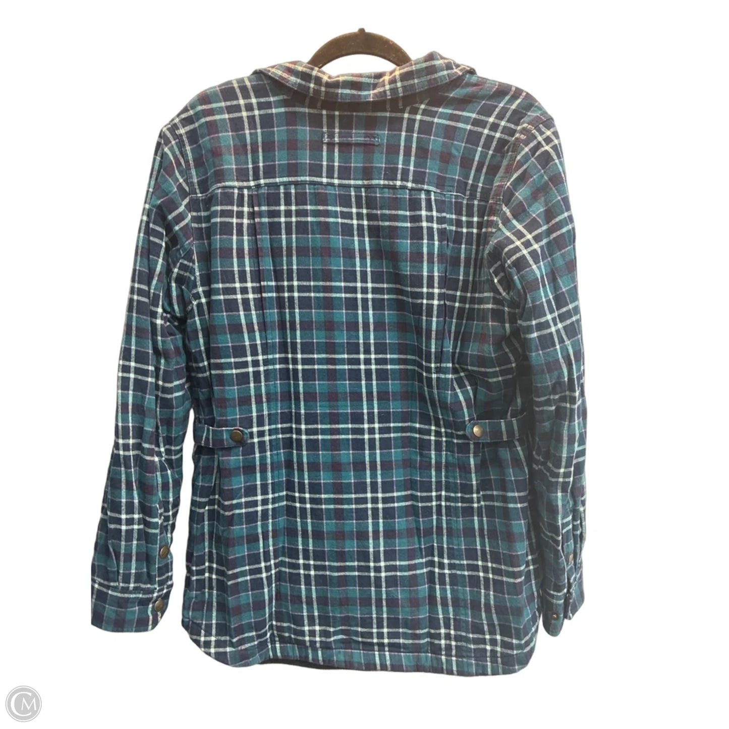 Jacket Shirt By Duluth Trading In Plaid Pattern, Size: M