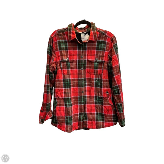 Jacket Shirt By Duluth Trading In Plaid Pattern, Size: M