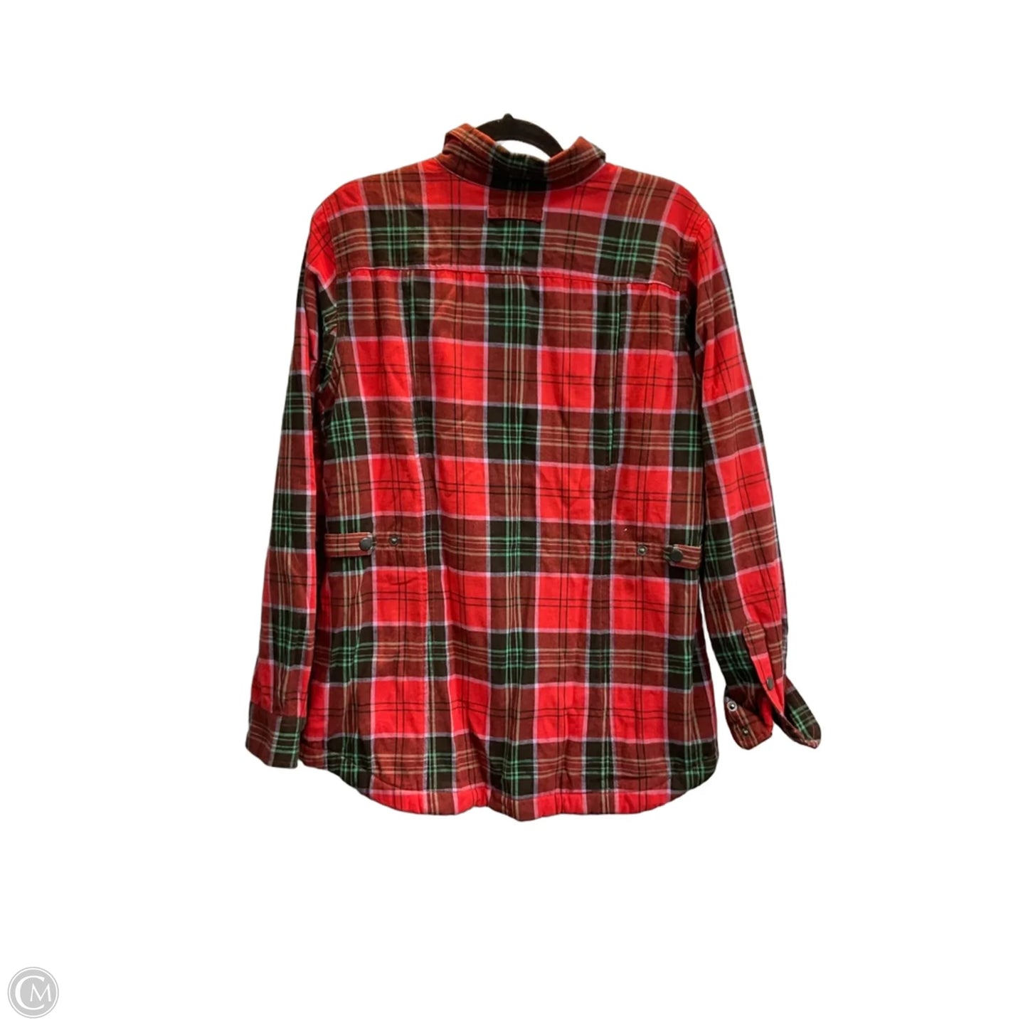 Jacket Shirt By Duluth Trading In Plaid Pattern, Size: M
