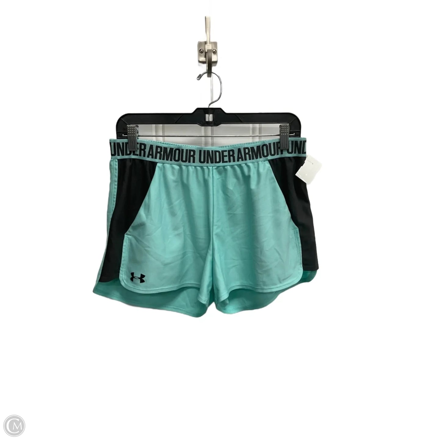 Athletic Shorts By Under Armour In Blue & Grey, Size: L