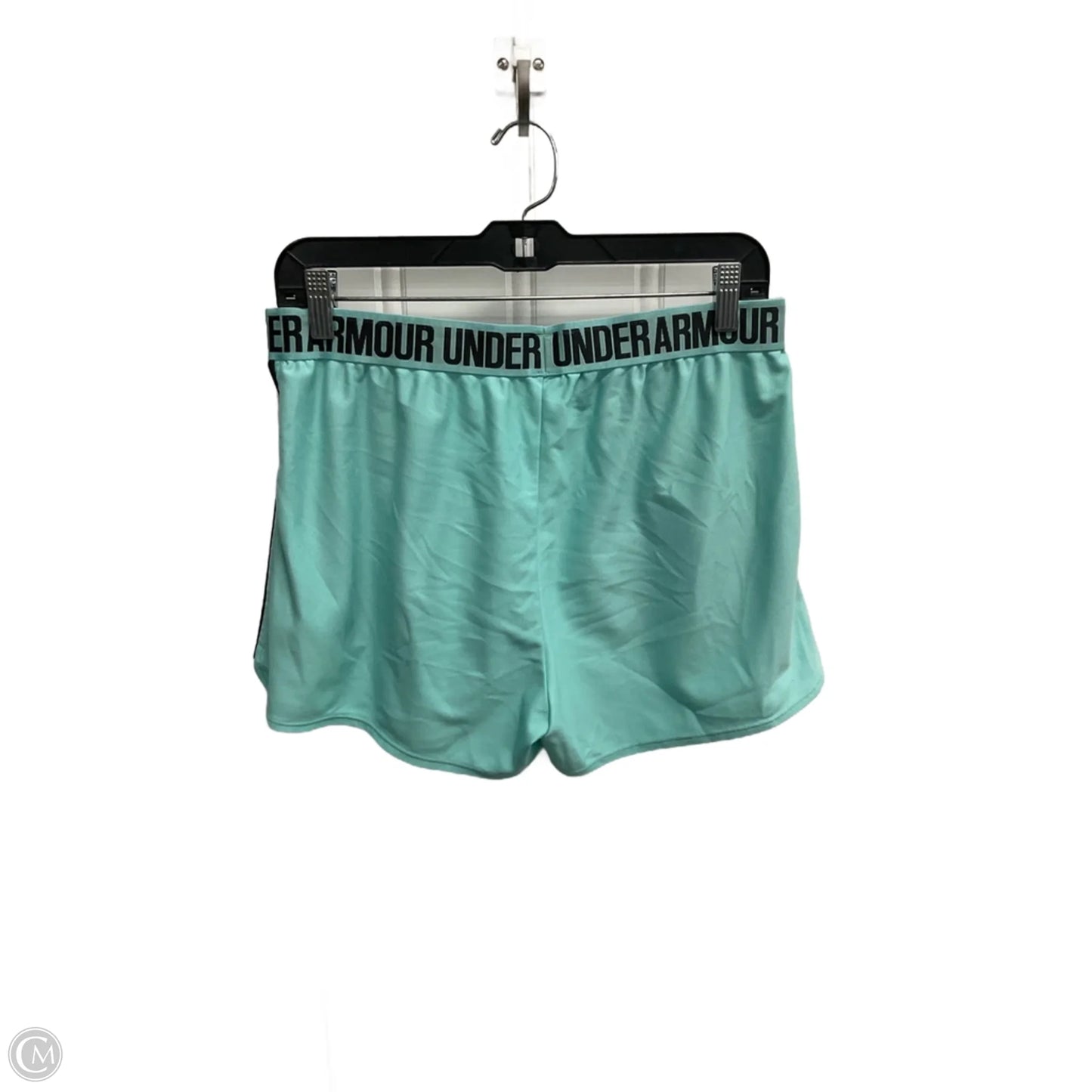 Athletic Shorts By Under Armour In Blue & Grey, Size: L