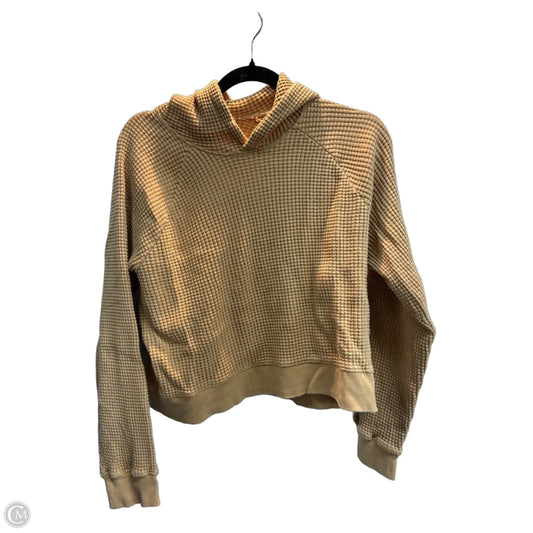 Athletic Top Long Sleeve Hoodie By The North Face In Tan, Size: Xs