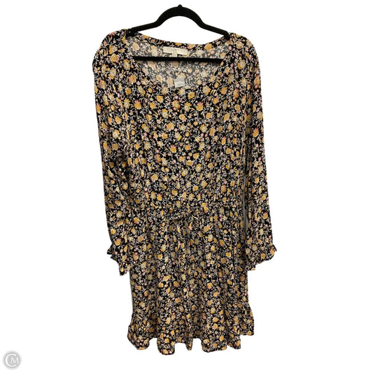 Dress Casual Midi By Loft In Floral Print, Size: 1x
