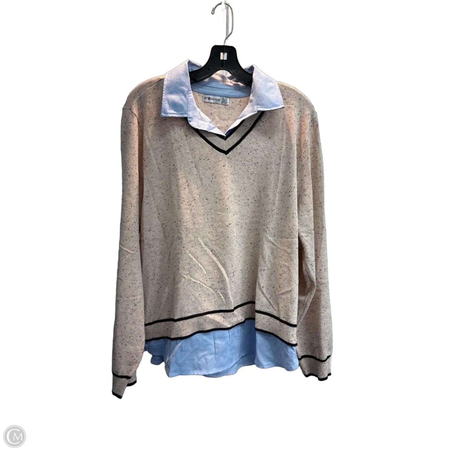 Top Long Sleeve By 89th And Madison In Blue & Pink, Size: Xl