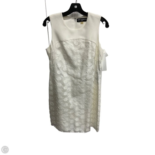 Dress Designer By Karl Lagerfeld In Cream, Size: M