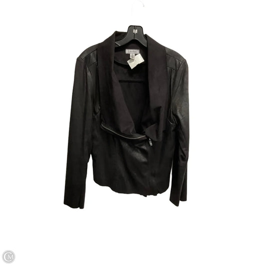 Jacket Moto By Calvin Klein In Black, Size: M