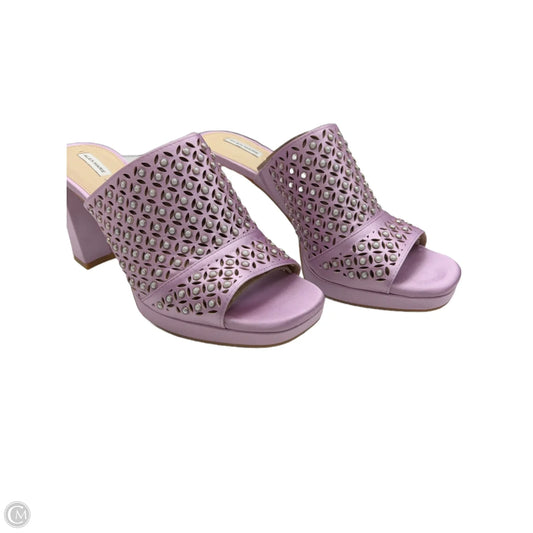 Sandals Heels Block By Alex Marie In Purple, Size: 9