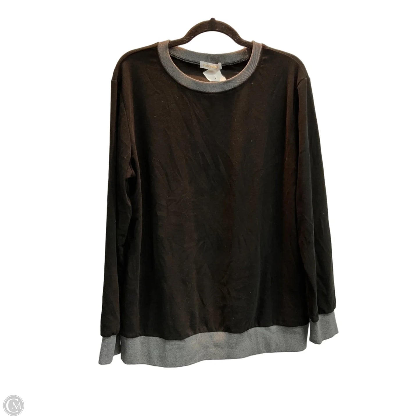 Top Long Sleeve By Clothes Mentor In Black, Size: L