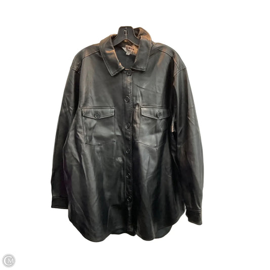 Jacket Shirt By Time And Tru In Black, Size: Xxl