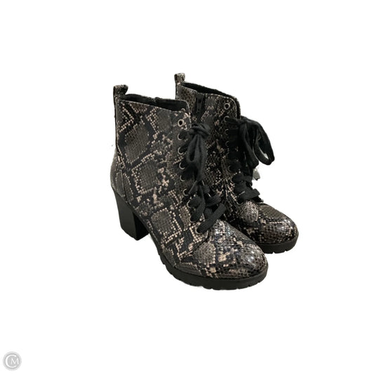 Boots Ankle Heels By Time And Tru In Snakeskin Print, Size: 9