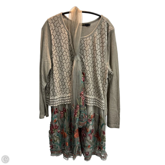 Dress Casual Midi By Radzoli In Grey, Size: L