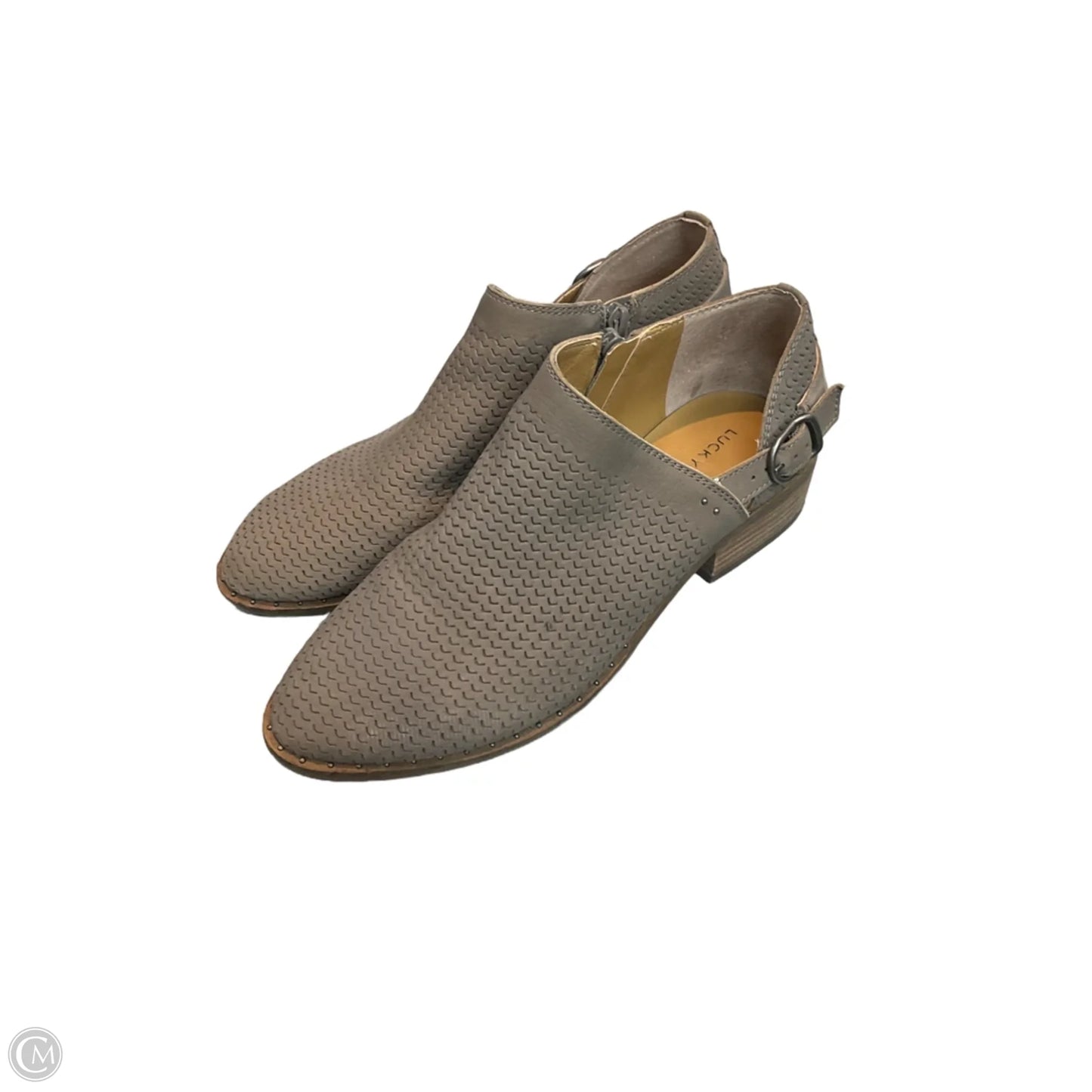 Shoes Heels Block By Lucky Brand In Taupe, Size: 8.5