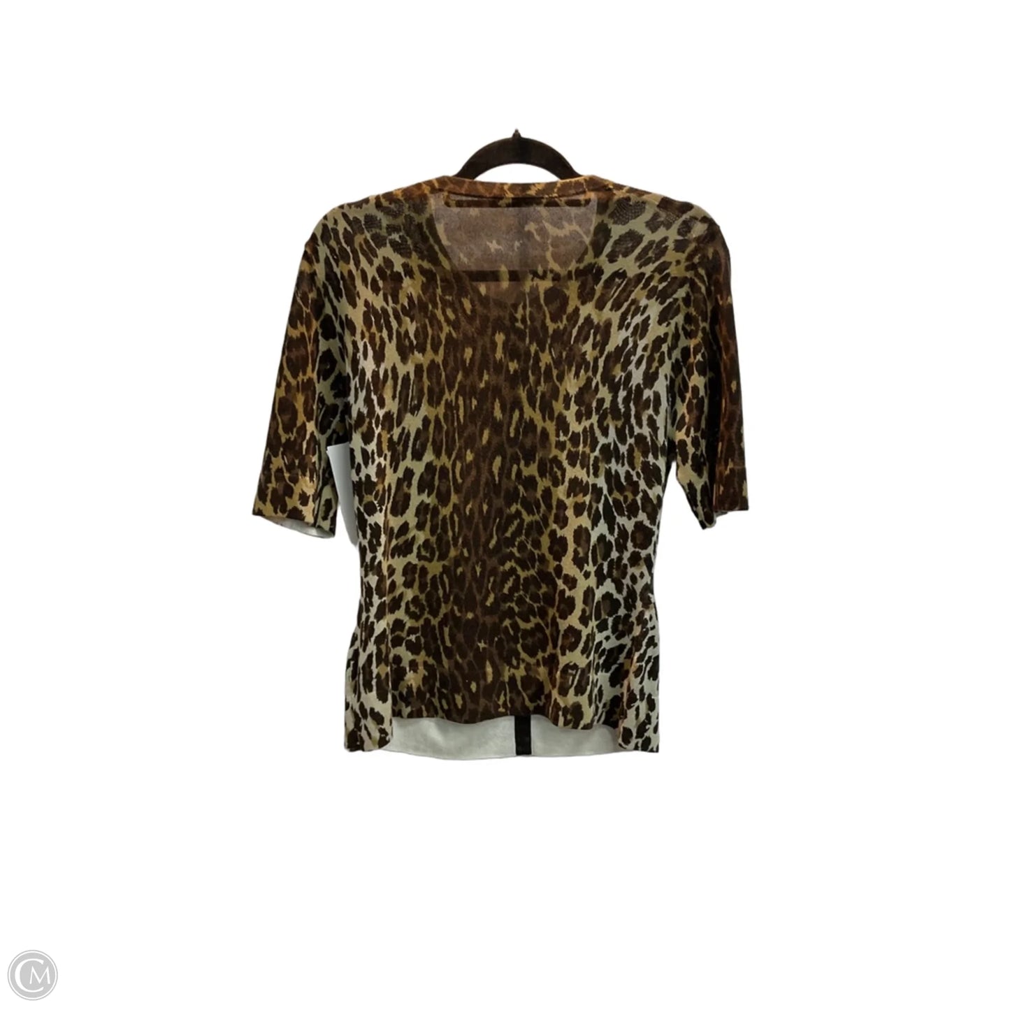Cardigan Designer By Lafayette 148 In Animal Print, Size: M