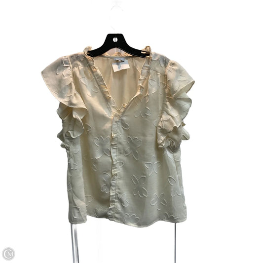 Top Short Sleeve By Voy In Cream, Size: M