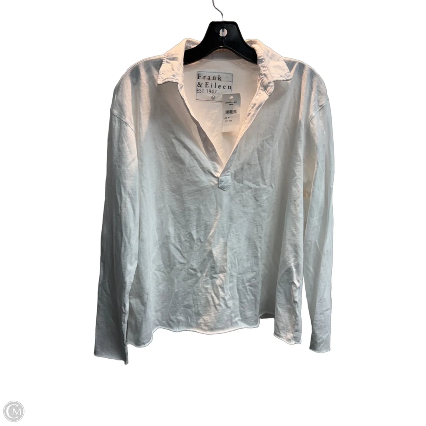 Top Long Sleeve By Frank And Eileen In White, Size: M