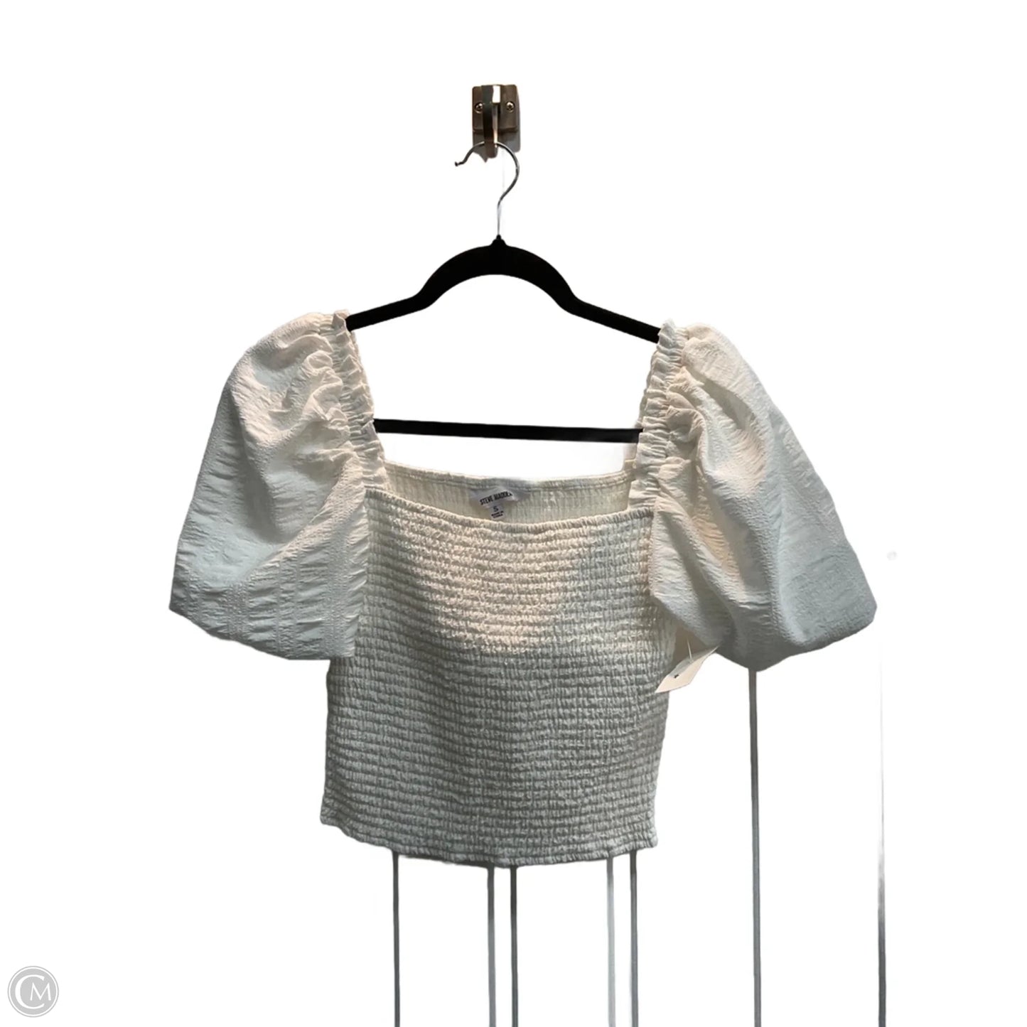 Top Short Sleeve By Steve Madden In White, Size: S