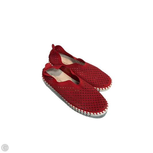 Shoes Flats By Clothes Mentor In Red, Size: 7