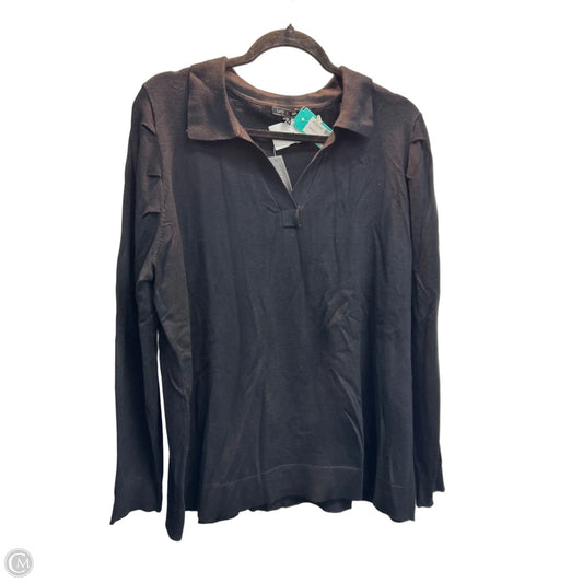 Top Long Sleeve By Clothes Mentor In Black, Size: 1x