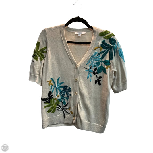 Cardigan By Chicos In Floral Print, Size: M