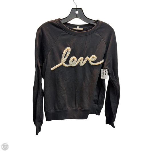 Top Long Sleeve By Workshop In Black, Size: S