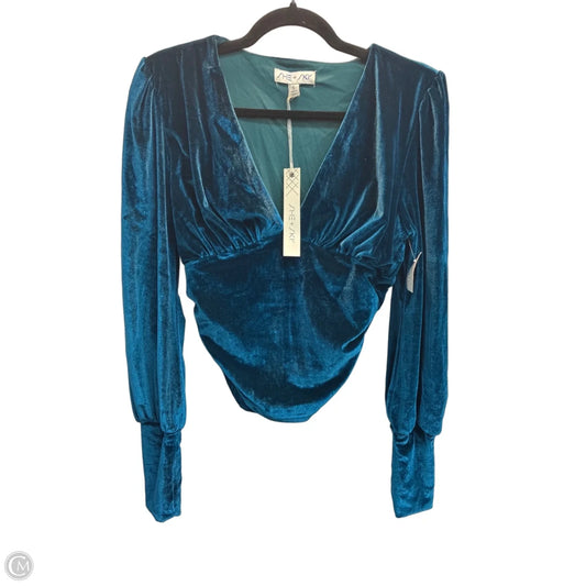 Blouse Long Sleeve By She + Sky In Blue, Size: S