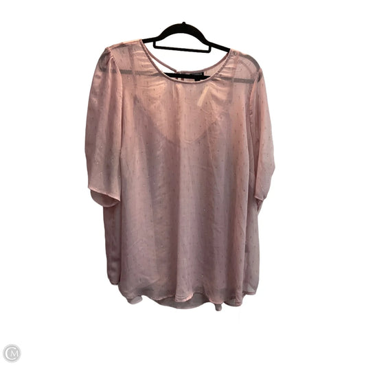 Blouse Short Sleeve By Torrid In Pink, Size: 3x