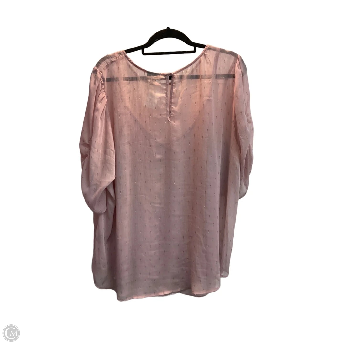 Blouse Short Sleeve By Torrid In Pink, Size: 3x