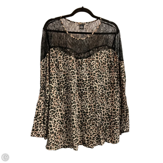 Top Long Sleeve By Torrid In Animal Print, Size: 4x