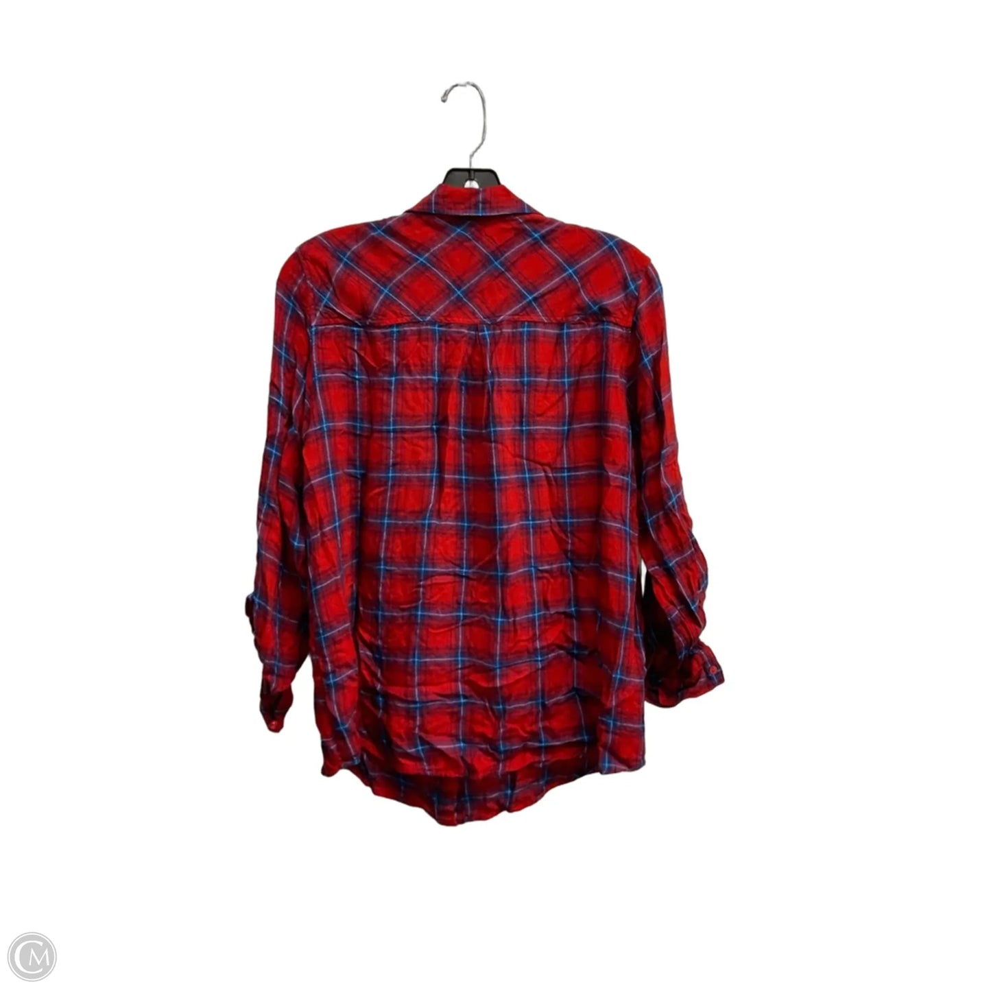 Top Long Sleeve By Staccato In Plaid Pattern, Size: M