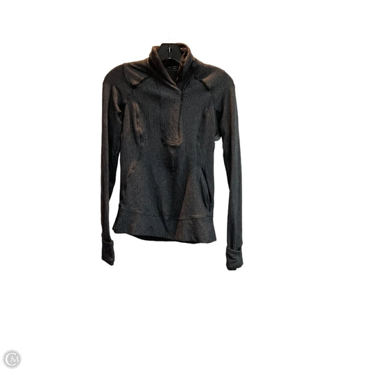 Athletic Top Long Sleeve Collar By Lululemon In Black, Size: S