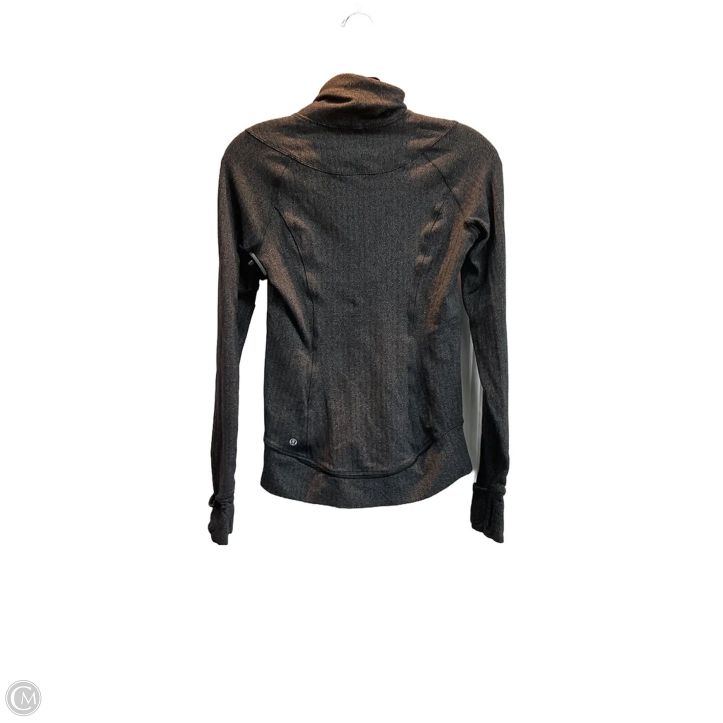 Athletic Top Long Sleeve Collar By Lululemon In Black, Size: S